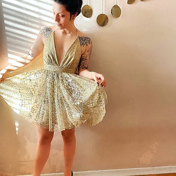 Gold Sparkle Dress - Picture 1 of 4